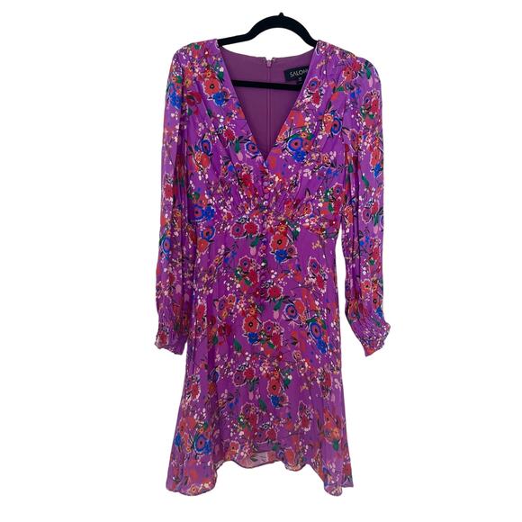 SALONI Eve Mini Dress Size US 2 in Lilac Pimpernel - Picture 3 of 7